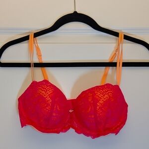 Vibrant Pink Lace Bra